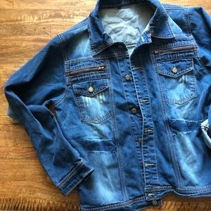 north face denim jacket